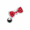 Multi-Sprinkle Dot Bow-Tie Cartilage Tragus Earring-WildKlass Jewelry