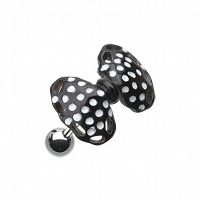 Polka Dots Bow-Tie Cartilage Tragus Earring-WildKlass Jewelry