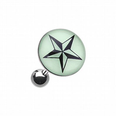 Glow in the Dark Nautical Star Cartilage Tragus Earring-WildKlass Jewelry