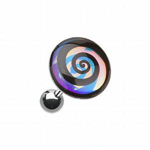 Chroma Flair Hypnotic Swirl Cartilage Tragus Earring-WildKlass Jewelry