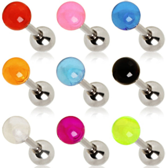 316L Surgical Steel Cartilage Earring with UV Ball-WildKlass Jewelry