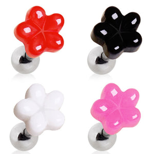 316L Surgical Steel Cartilage Earring with UV Acrylic Daisy-WildKlass Jewelry