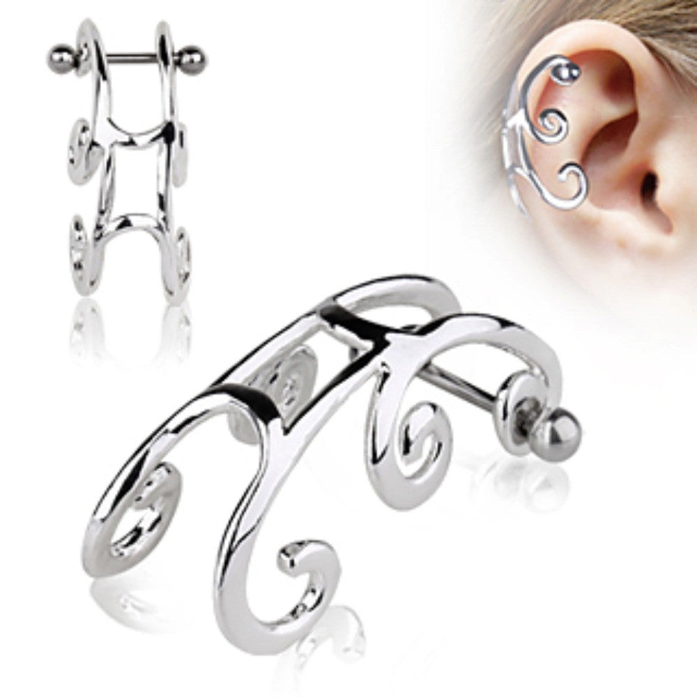 316L Surgical Steel Sleigh Cartilage Earring