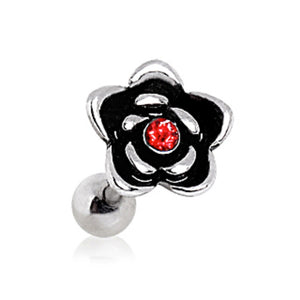 Heart Rose Flower Cartilage Earring-WildKlass Jewelry