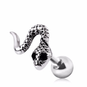 316L Surgical Steel Cute Baby Snake Cartilage Earring-WildKlass Jewelry