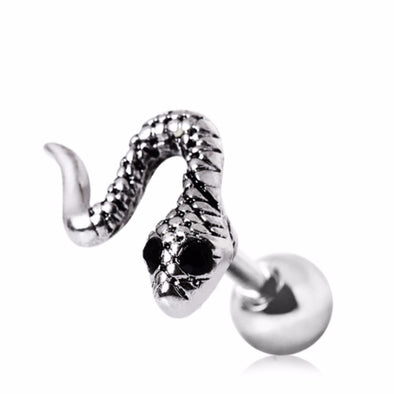 316L Surgical Steel Cute Baby Snake Cartilage Earring-WildKlass Jewelry