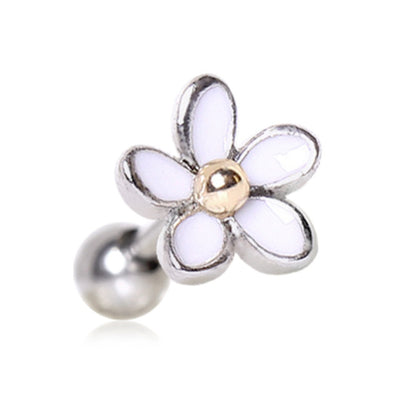 316L Surgical Steel Sweet White Daisy Cartilage Earring-WildKlass Jewelry