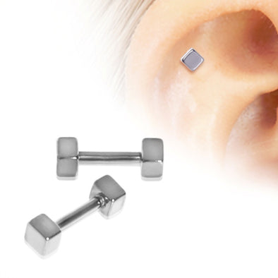 316L Surgical Steel Cubed Cartilage Earring-WildKlass Jewelry