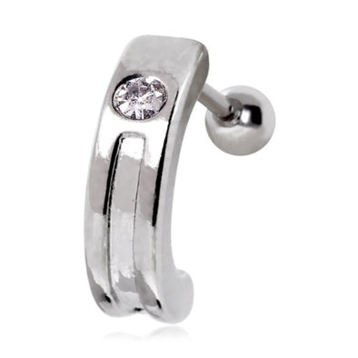 316L Surgical Steel Modern Curved Cartilage Cuff-WildKlass Jewelry