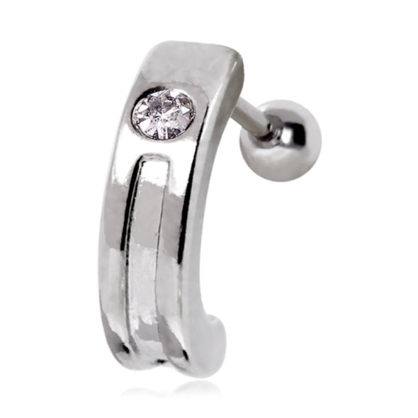 316L Surgical Steel Modern Curved Cartilage Cuff-WildKlass Jewelry
