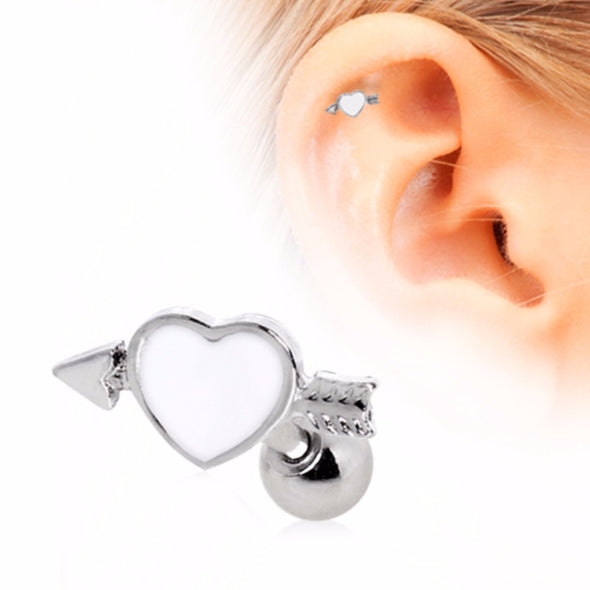 316L Surgical Steel Arrow Through Your Heart Cartilage Earring-WildKlass Jewelry