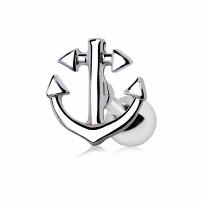 316L Stainless Steel Nautical Anchor Cartilage Earring-WildKlass Jewelry