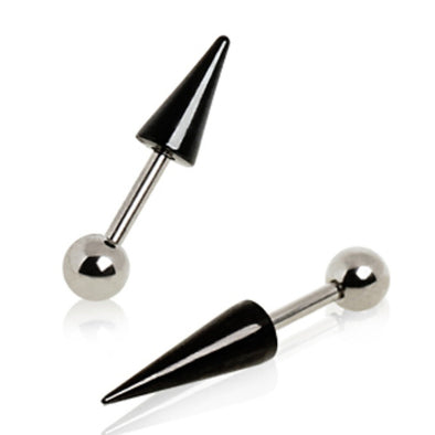 316L Cartilage Earring with Black PVD Plated Spike-WildKlass Jewelry