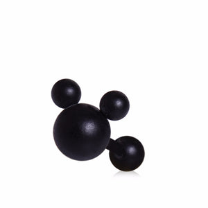 Matte Black Mouse Ears Cartilage Earring-WildKlass Jewelry