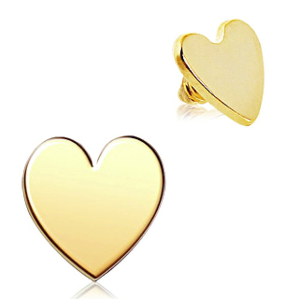 Gold Plated Heart Dermal Top-WildKlass Jewelry