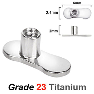 Grade 23 Titanium Dermal Anchor - 0 Hole / 2mm Rise-WildKlass Jewelry