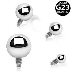 Grade 23 Titanium Internally Threaded Ball Dermal Top-WildKlass Jewelry