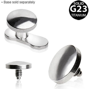 Grade 23 Titanium Flat Disc Dermal Top-WildKlass Jewelry