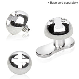 316L Surgical Steel Screw Dermal Top-WildKlass Jewelry