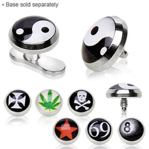 316L Surgical Steel Logo Dermal Top-WildKlass Jewelry