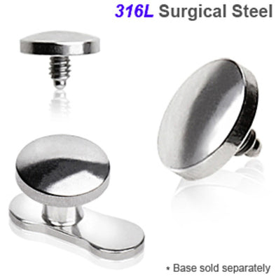 316L Surgical Steel Flat Disc Dermal Top-WildKlass Jewelry