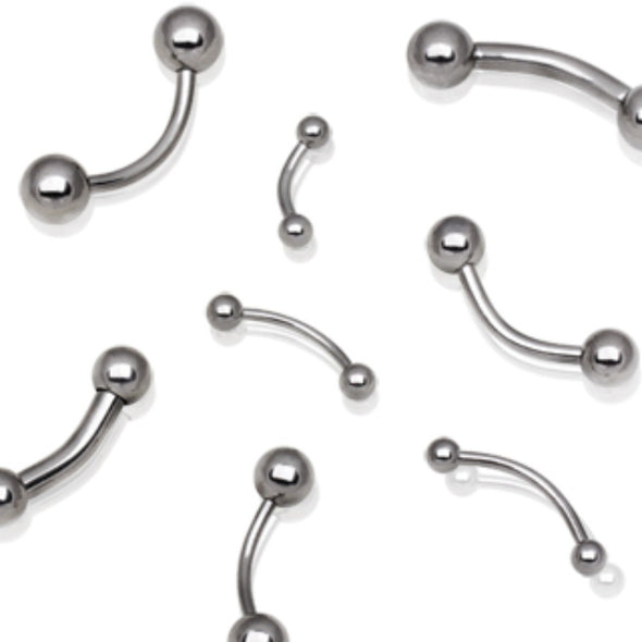 316L Surgical Steel Eyebrow Ring with Balls-WildKlass Jewelry
