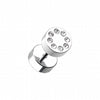 Multi Gem Encircled Steel Fake Plug-WildKlass Jewelry