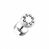 Multi Gem Encircled Steel Fake Plug-WildKlass Jewelry