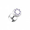 Multi Gem Encircled Steel Fake Plug-WildKlass Jewelry