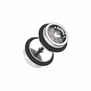 Pointy Crystalline Steel Fake Plug-WildKlass Jewelry