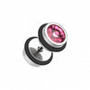 Pointy Crystalline Steel Fake Plug-WildKlass Jewelry