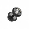 Blackline Pointy Crystalline Steel Fake Plug-WildKlass Jewelry