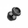 Blackline Pointy Crystalline Steel Fake Plug-WildKlass Jewelry