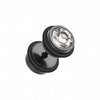 Blackline Pointy Crystalline Steel Fake Plug-WildKlass Jewelry