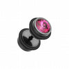 Blackline Pointy Crystalline Steel Fake Plug-WildKlass Jewelry
