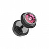 Blackline Pointy Crystalline Steel Fake Plug-WildKlass Jewelry