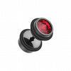 Blackline Pointy Crystalline Steel Fake Plug-WildKlass Jewelry