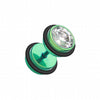 Blackline Pointy Crystalline Steel Fake Plug-WildKlass Jewelry