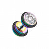 Blackline Pointy Crystalline Steel Fake Plug-WildKlass Jewelry