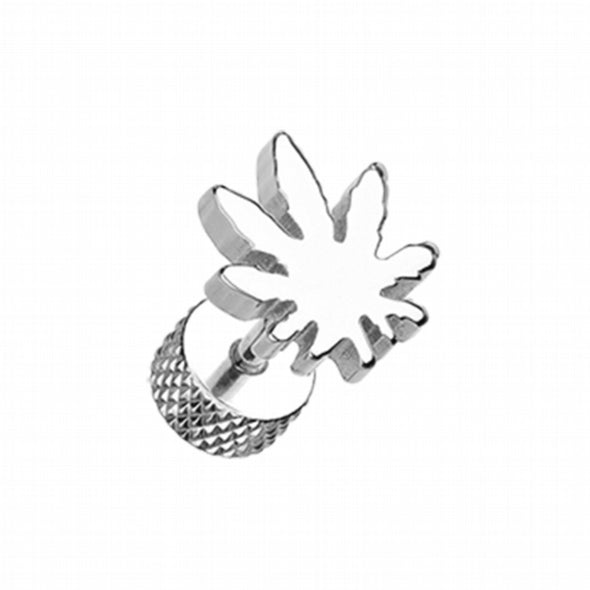 Pot Leaf Steel Fake Plug-WildKlass Jewelry