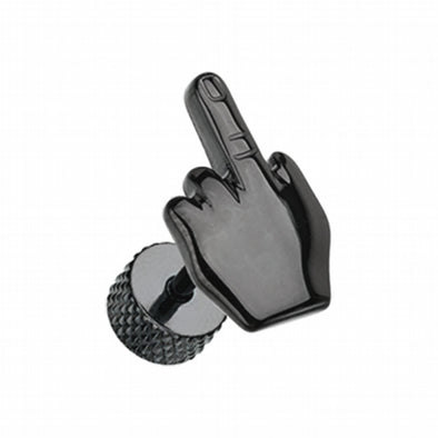 Blackline Middle FU Finger Steel Fake Plug-WildKlass Jewelry