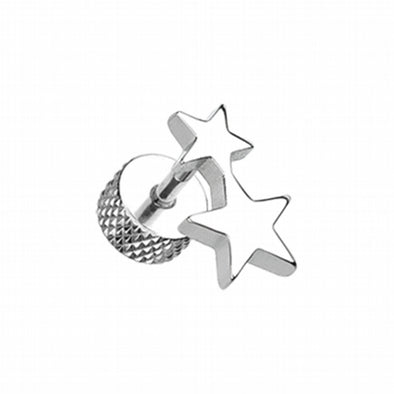 Double Star Steel Fake Plug-WildKlass Jewelry