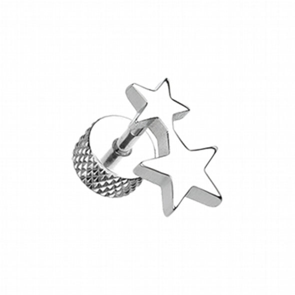Double Star Steel Fake Plug-WildKlass Jewelry
