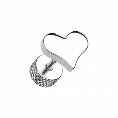 Lovely Heart Steel Fake Plug-WildKlass Jewelry