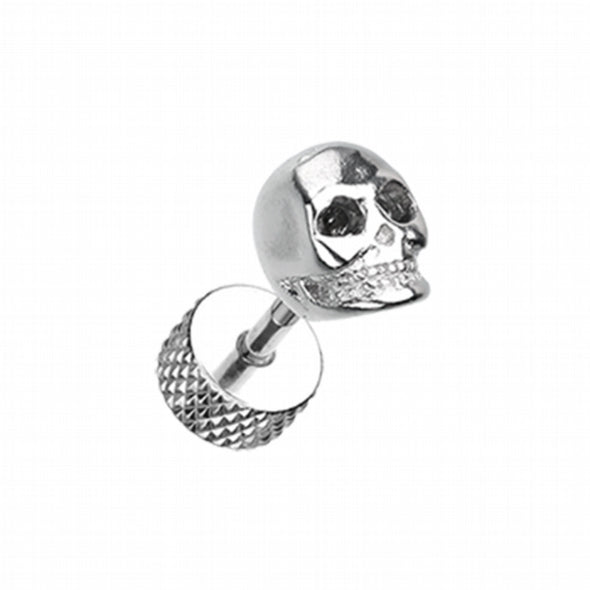 Death Skull Steel Fake Plug-WildKlass Jewelry