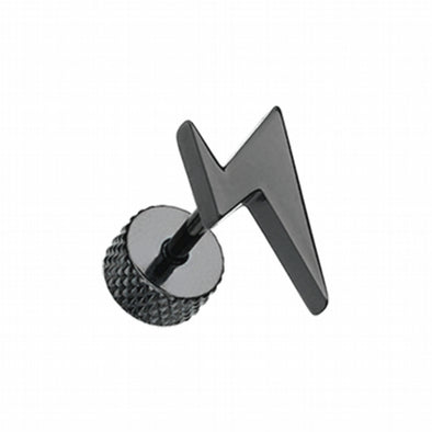 Blackline Lightning Rod Steel Fake Plug-WildKlass Jewelry