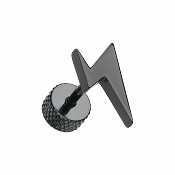 Blackline Lightning Rod Steel Fake Plug-WildKlass Jewelry