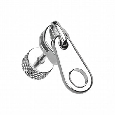 Simple Zipper Steel Fake Plug-WildKlass Jewelry
