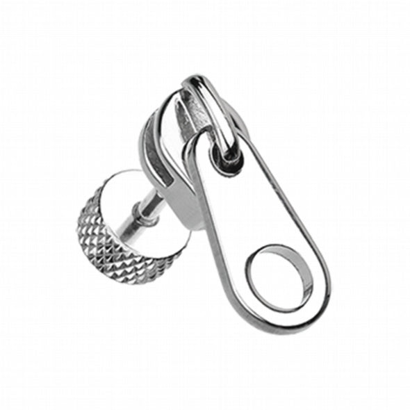 Simple Zipper Steel Fake Plug-WildKlass Jewelry