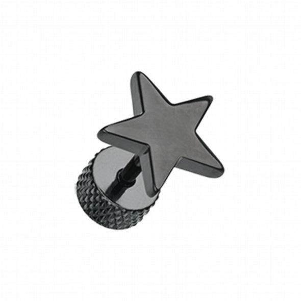 Blackline Nova Star Steel Fake Plug-WildKlass Jewelry